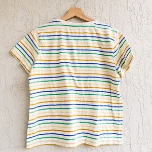 Madewell striped v neck tee